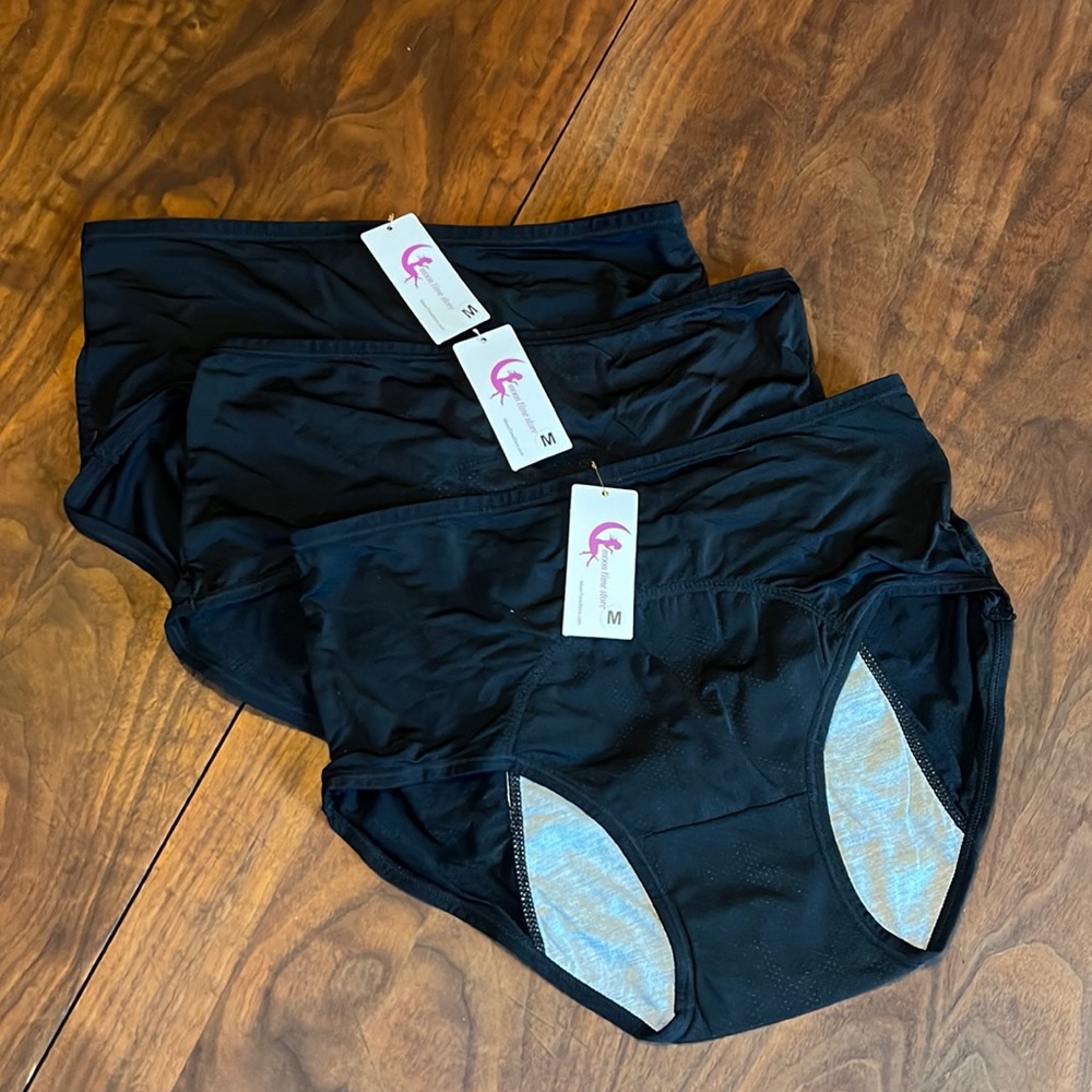 Moon Time Store Period Panties, 3-Pack, Medium, New with Tags